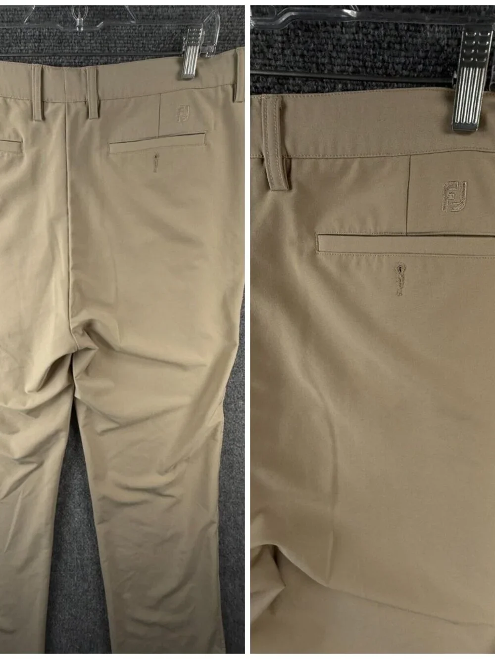 Footjoy Golf Pants Beige Stretch Polyester Spandex Outdoor Men ACTL 38X33
